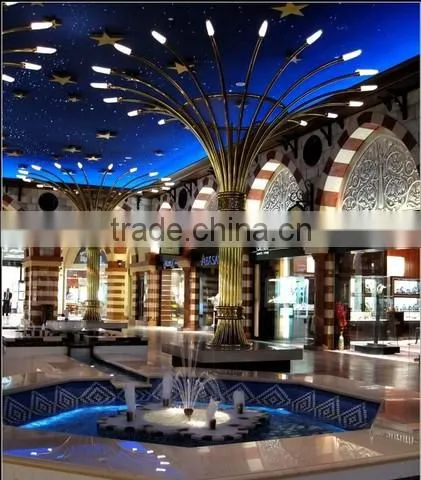 Steel structure glass wall building mall in emirate