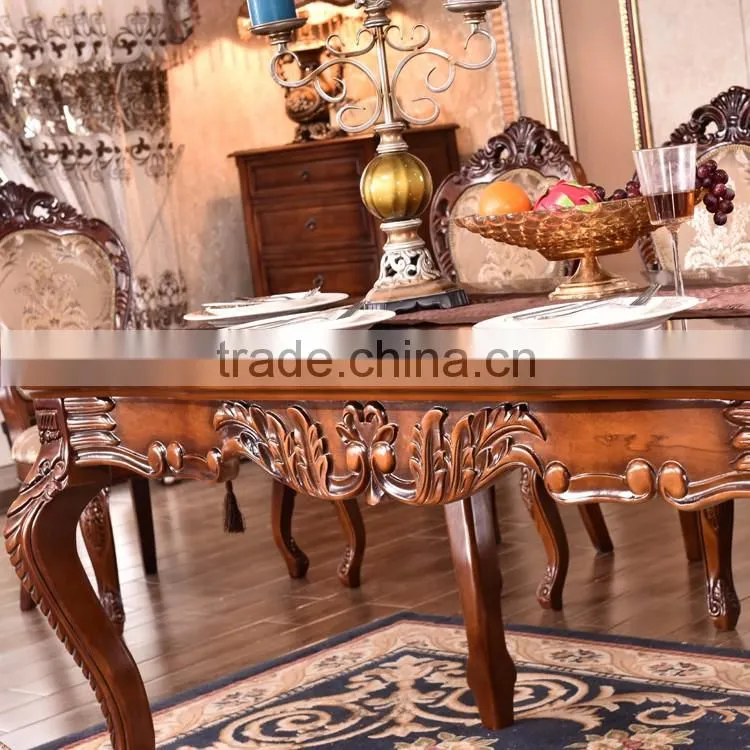 Indoor furniture Europe style dining set wooden dining table set
