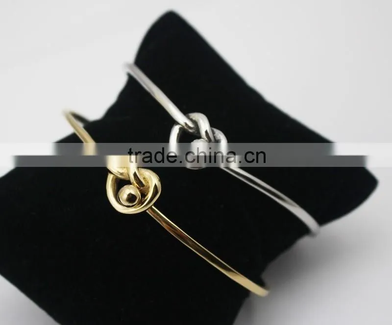 Gold and Silver Wire Design Best Friends Stainless Steel Bracelet