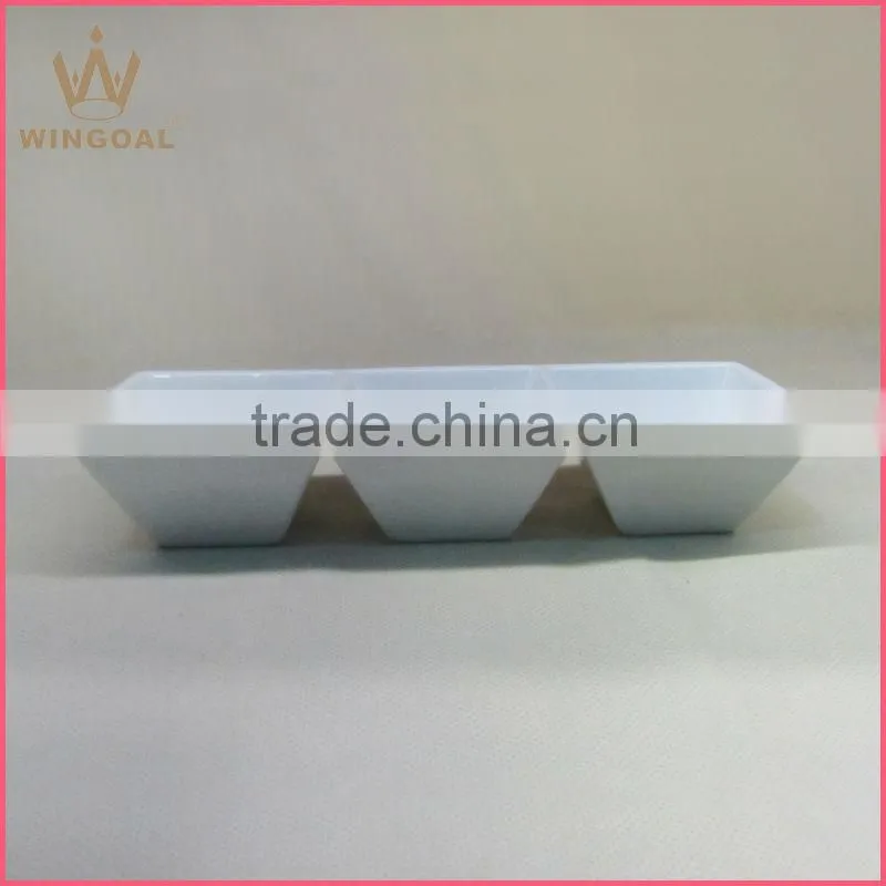 ceramic three departments snack plate