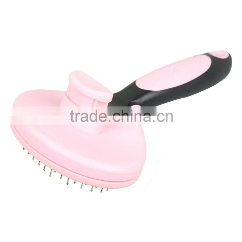 Pink/Blue Thick Pin Pet Fur Grooming Dog Comb Brush Shedding Tool