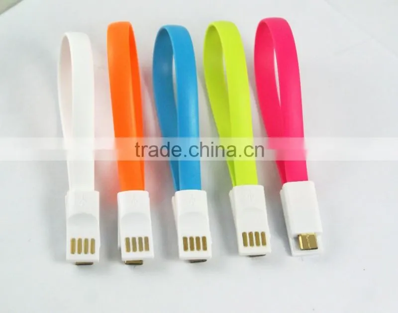 Gift accessories univesal flat short Micro magnetic cable USB charging Sync Cable