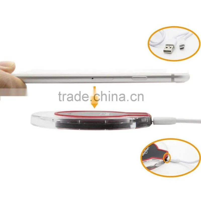 QI Wireless Charger Charging for Samsung Galaxy S6 S6 Edge & Plus, Portable charger for Note 5