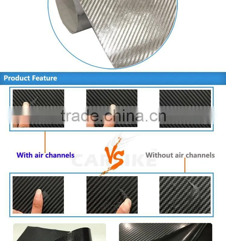 Chrome Gold 4D Carbon Fibe Vinyl Film For Car Body Decoration 1.52x30m