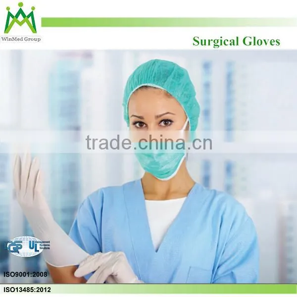 5 fingers sterile latex surgical gloves