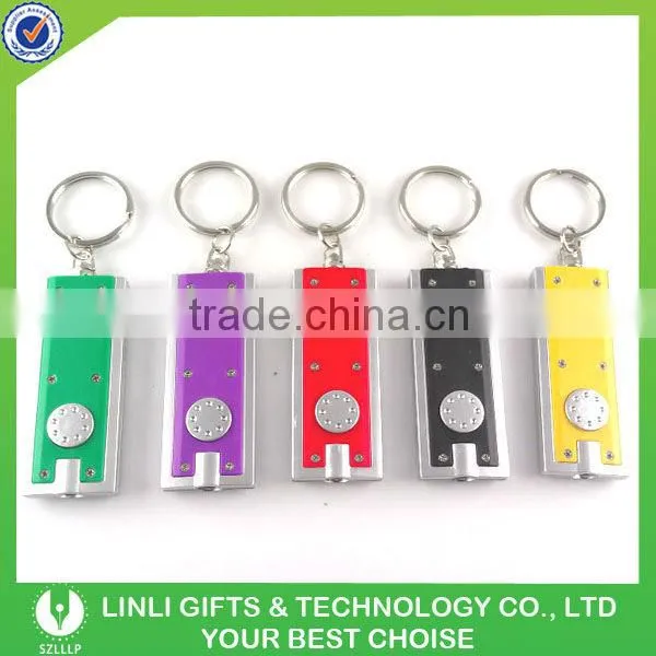 Led Flashlight Plastic Souvenir Keychain
