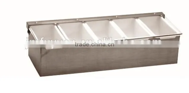 5 compartment condiment dispenser container plastic fruit condiment tray