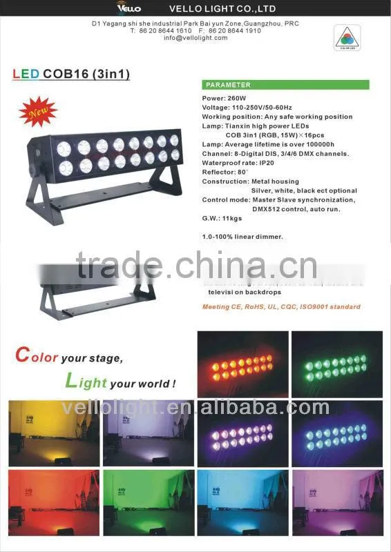 high quality led wall washing light LED COB-16(3in1)