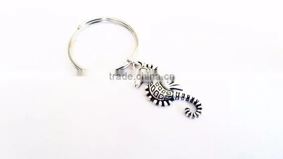 Custom animal seahorse charm keychain for bag charm