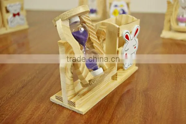 2015 in china hot selling wooden pen container brush pot