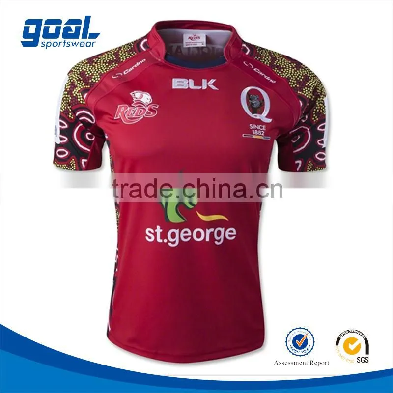 Professional new style dri fit sublimation custom women rugby jersey