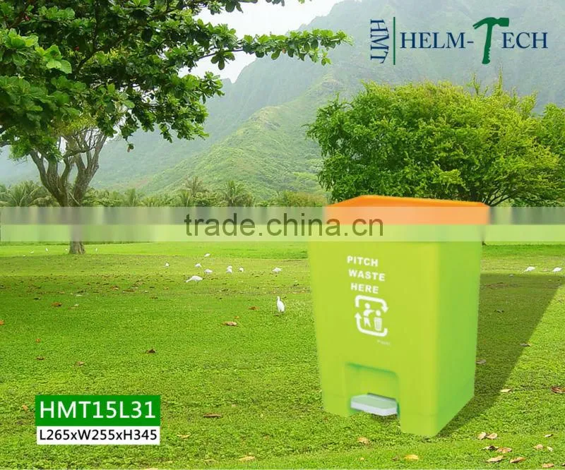 15L square plastic trash can
