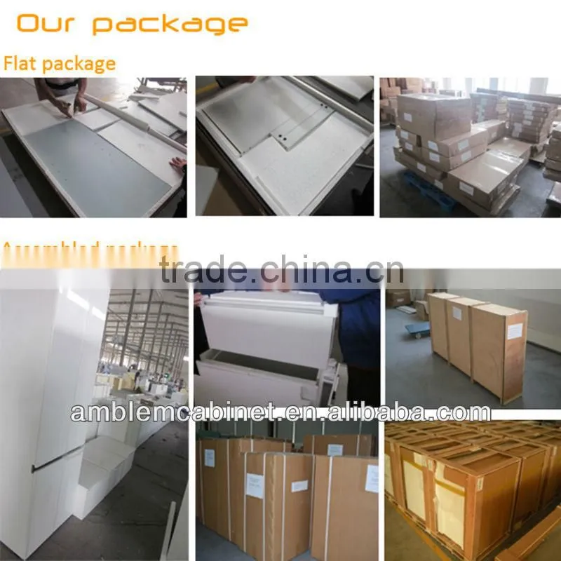 M22 Modern Melamine Kitchen Design with Glass