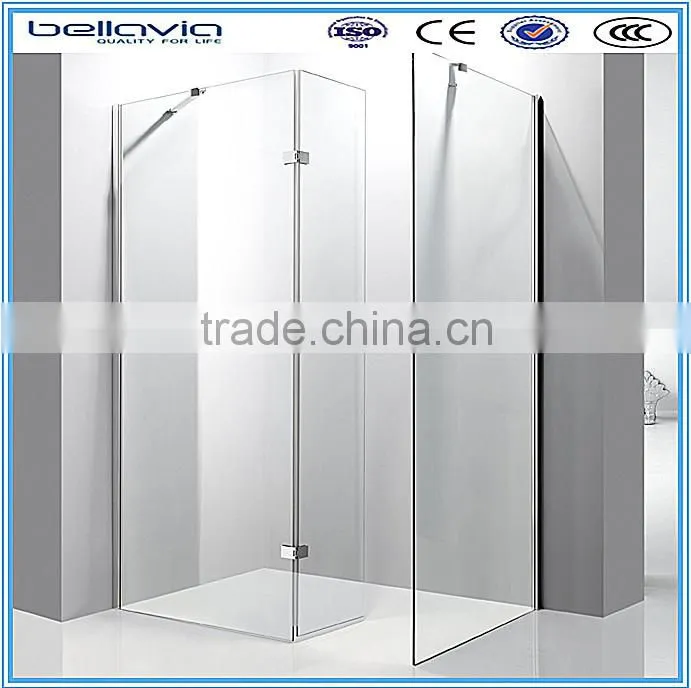 bathroom showe made in china ,7685Gtwo doors,fixed and mobile door glass shower screen/ walk bath shower