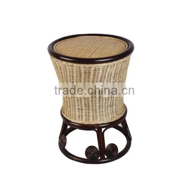 Mahogany furniture rattan cane stool