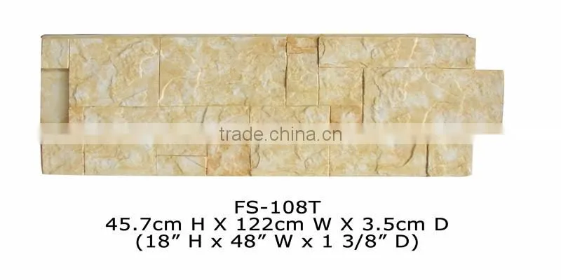 Good price high quality beautiful decorative polyurethane stone panel