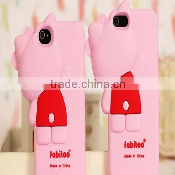 2014 best selling fancy shape silicone case for iphone 4s/5s,3D mobile phone case