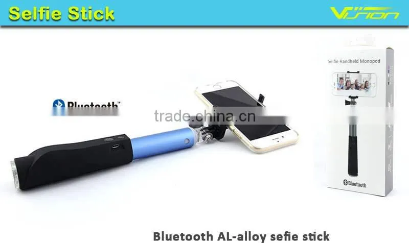 Extendable Handheld Selfie Self Phone Stick Monopod Bluetooth Remote Shutter