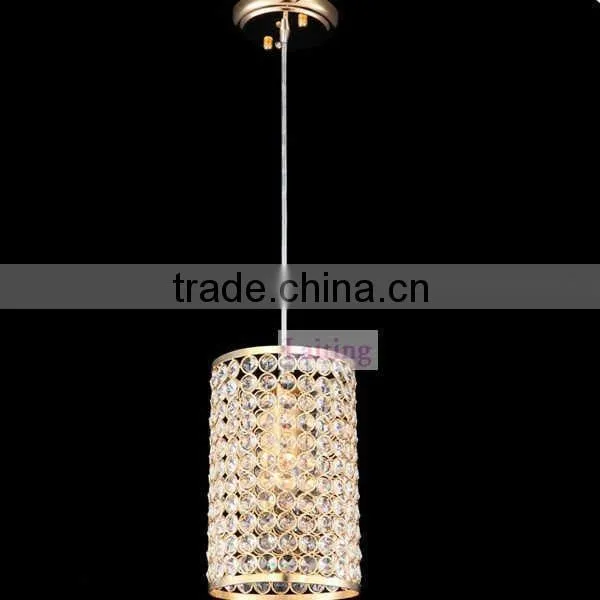 Golden Column-shaped Light & Attractive Led Crystal Chandelier