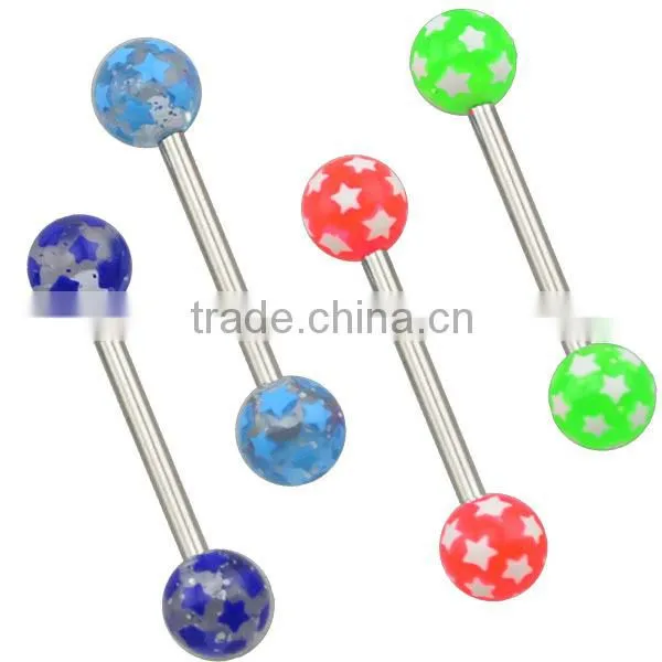 TR01051 resin tongue body piercing , plastic fashion tongue jewelry