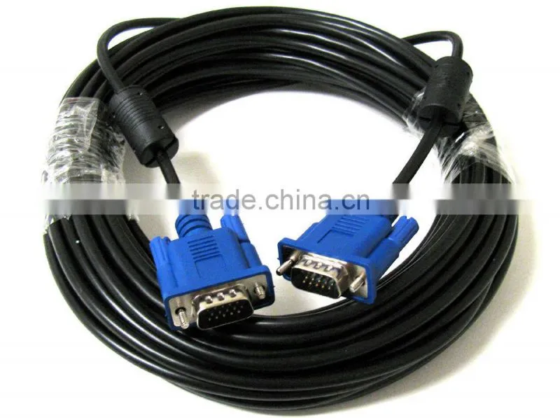 BLUE SVGA VGA Monitor M/M Cable CORD FOR PC TV
