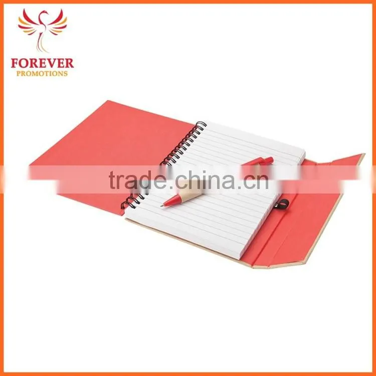 Eco Recycled Sticky Notebook With Magnet Closure Custom Logo 80 Sheets White Paper Spiral Binding