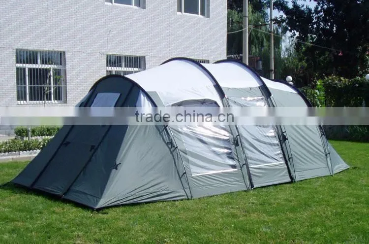 A triple dome with 6 berth family tent