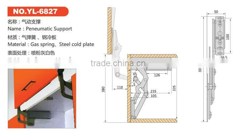heavy duty gas spring lift for kitchen cabinet