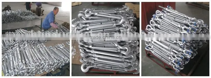 US STANDARD FORGED GALVANIZED HEAVY DUTY TURNBUCKLE WITH HOOK AND HOOK