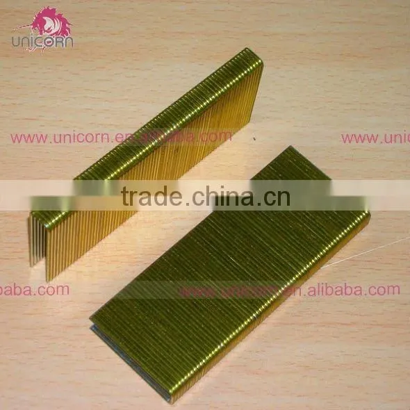 16GA golden and silver and blue N staples