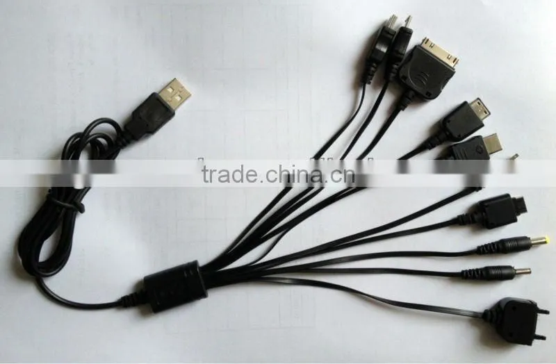 10 in 1 usb universal multi charger cable for mobile phone mp3 mp4