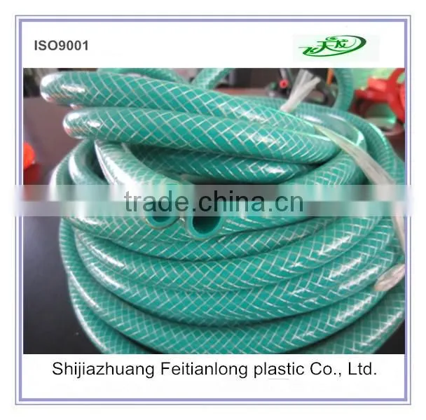 1" Transparent braided hose/pvc braided hose pipe/plastic fiber hose manufacturer