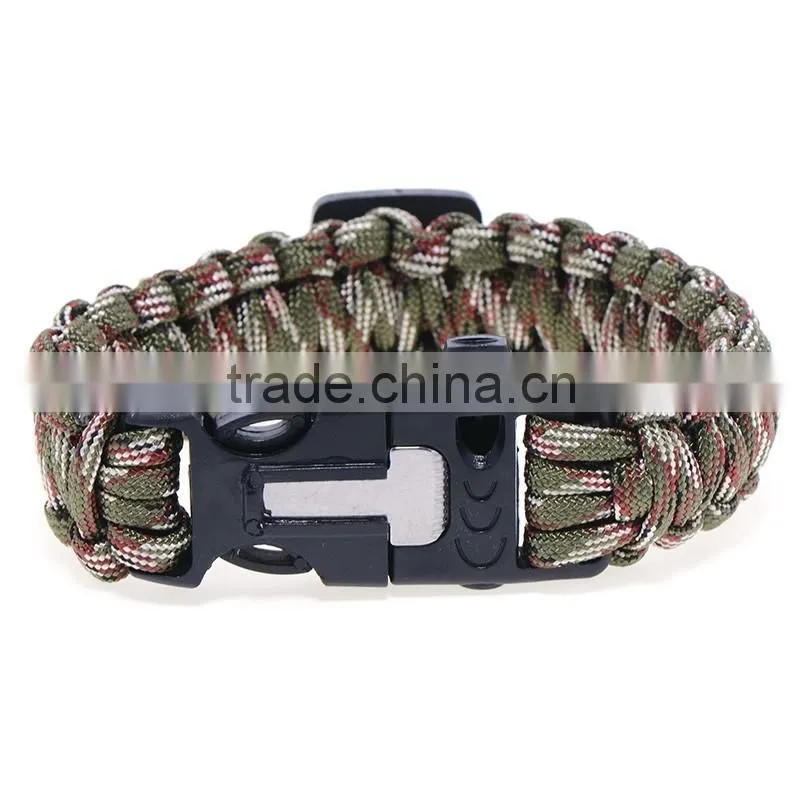 Hot sale bracelet handmade weave parachute rope compass bracelet