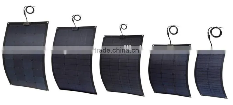 30W Portable semi flexible solar panel for camping
