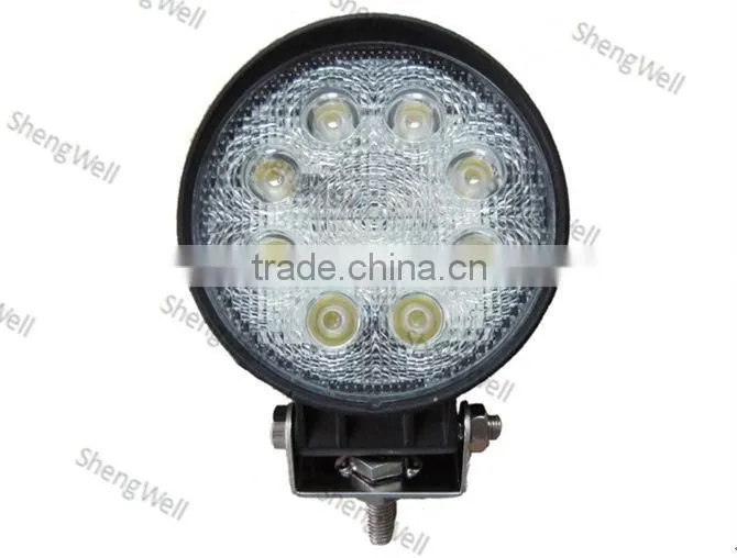 4" 24W 9--32V Round LED work light IP67 led work light Flood/Spot beam led work light 24w led work light