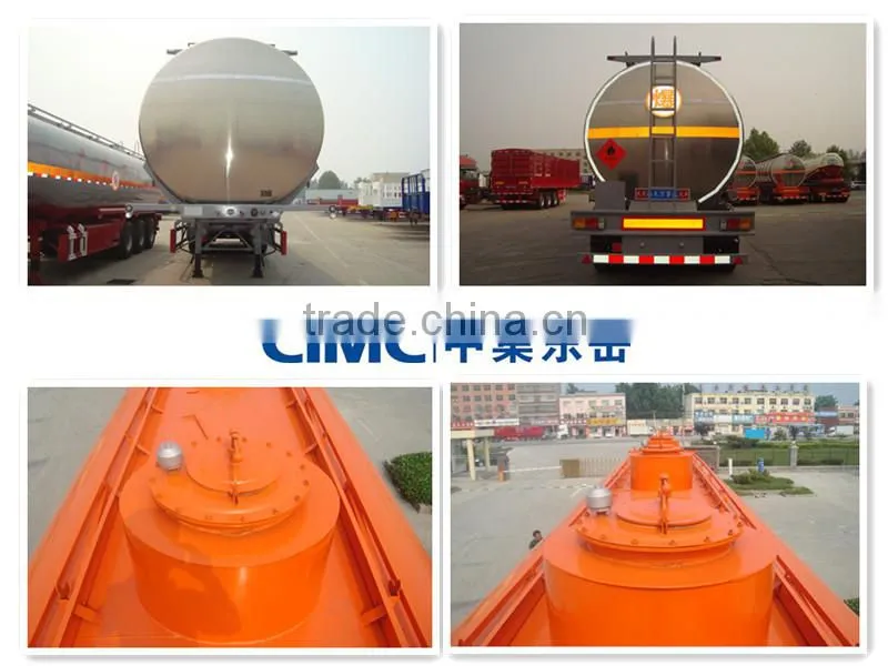 CIMC ISO Standard 3 Axle 50000L Steel Fuel Tanker Semi Trailer Capacity 40 Ton