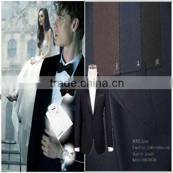 2014 shinning fabric for groom mens suit fabric manufacture