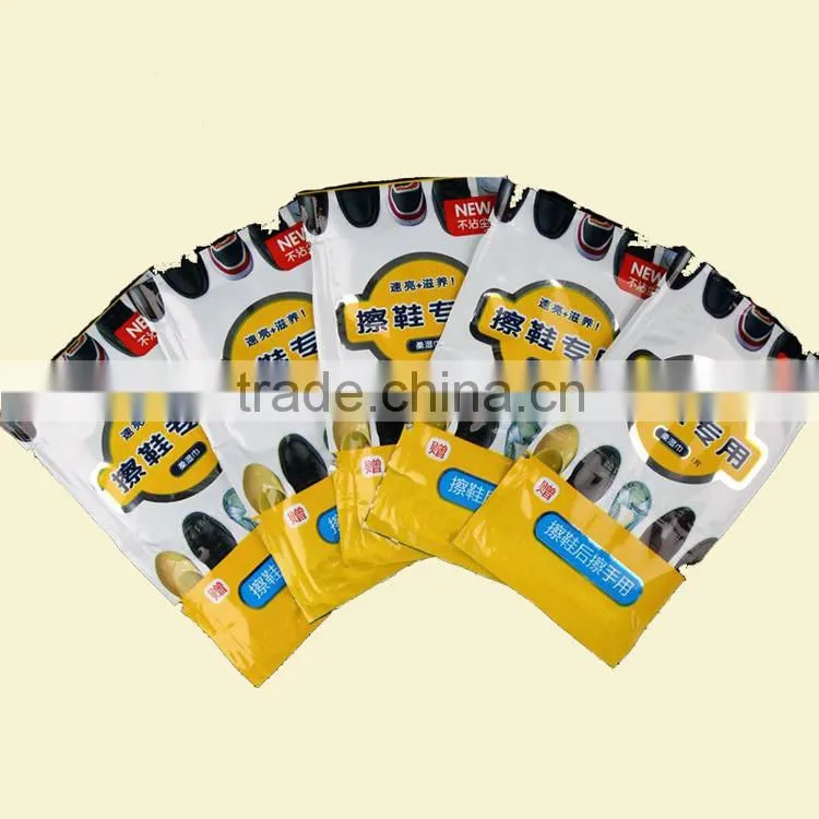 Spun lace non-woven shoes cleaning wet wipe