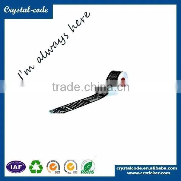 Self adhesive anti-fake security tag sticker labels