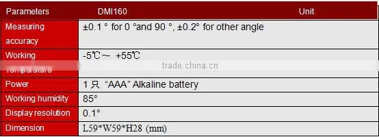 Fast Response Data Storage Low Cost Dual Axis LCD Digital Level Indicator