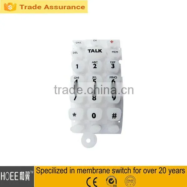 matrix rubber buttons conductive rubber keypad silicone rubber membrane overlay