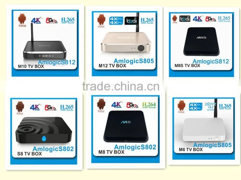 Alumnium! Best Amlogic S812 Quad Core Google Android 5.1 OTT Tv Box M10 metal box 2GB/8GB KodiDual-band Wifi 4k support