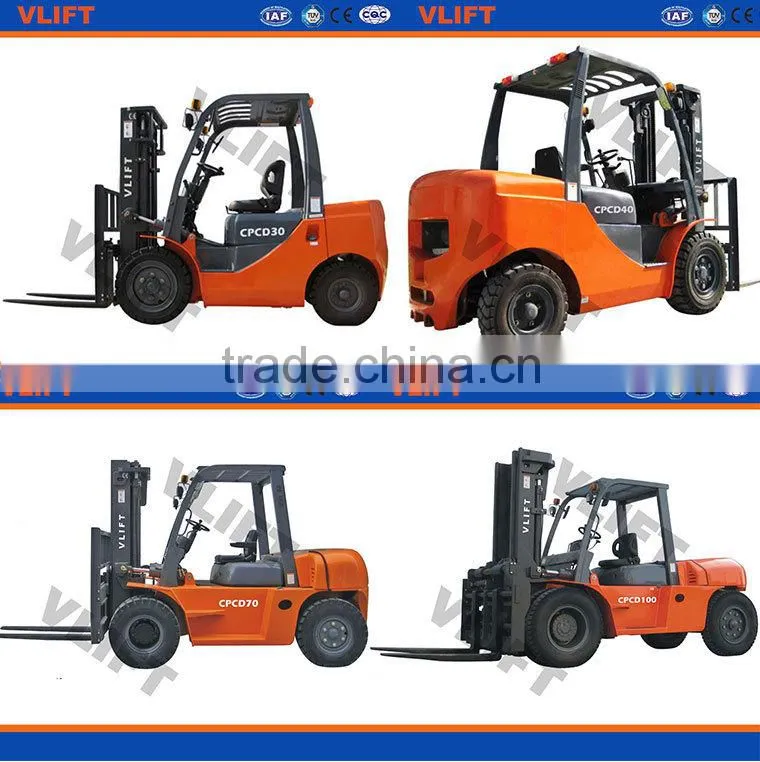 hydraulic diesel forklift truck 3.5ton (red colour)for sale