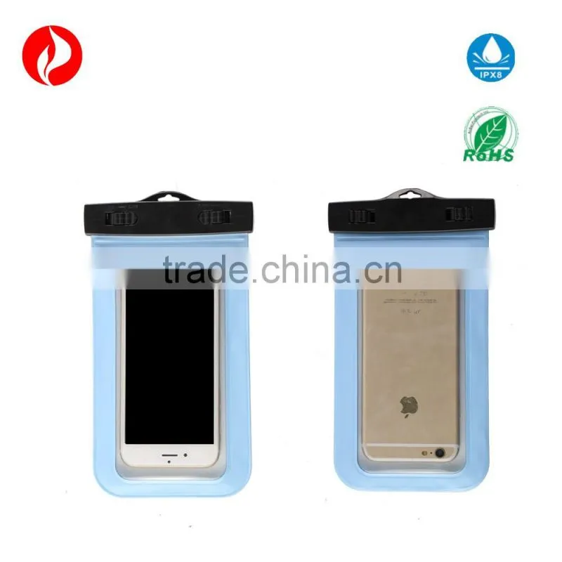 PVC phone waterproof bag for iphone 6 ,waterproof pouch For smart phone
