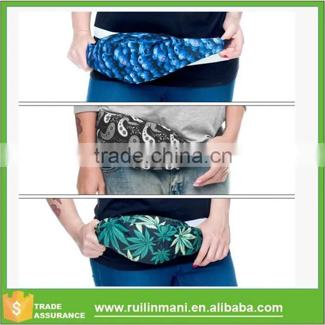 Kidney bag full print customized gym bags fashion belts for women