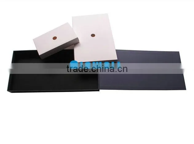 handmade rigid cardboard box black box packaging for gift