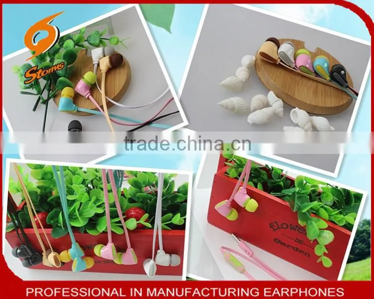 Promotional earbuds ,Flat Cable Earphone.Earphones China Wholesale