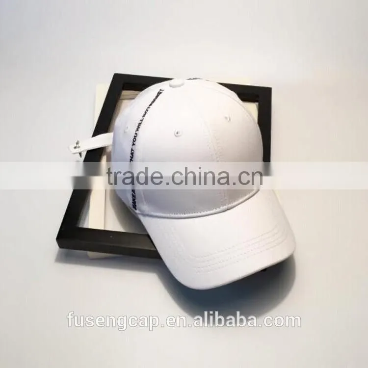 Custom 6 Panel Cotton Black Baseball Hats