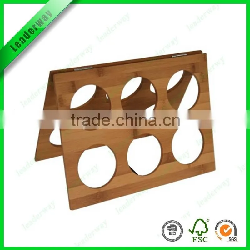 Nature bottle shape bamboo wine storage