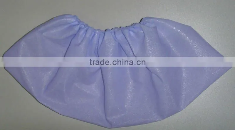 Plastic disposable purple PP+PE shoe cover